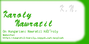 karoly nawratil business card